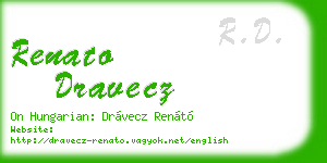 renato dravecz business card