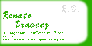 renato dravecz business card